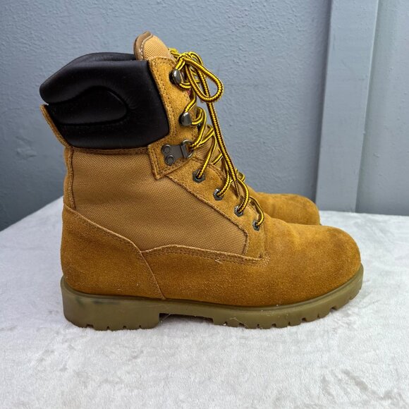 Brahma Suede Hiking Boots size 10 Men Wheat Tan Lace Up Barely Worn - Picture 3 of 8